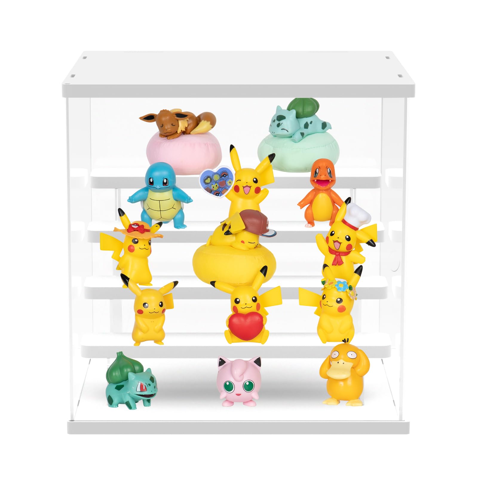 

Duvinin Acrylic Figure Display Case, Collection Display Case (White Stage, 5 Tiers, 30cm Wide x 28cm Deep x 30cm High)
