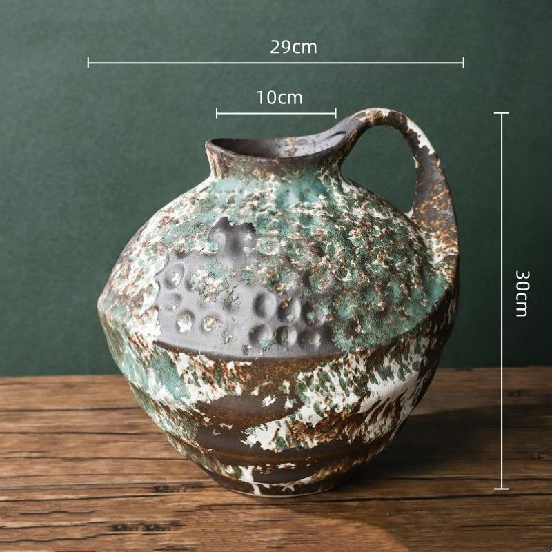 Ceramic Vase Coarse Earthenware Pot Flower Vase Flower Arrangement Accessories Ceramic Handicrafts Home Decoration Flowerpot
