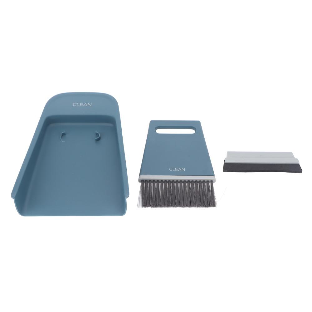 3-Piece Set Scraper Included Desktop Brush Dustpan PP Small Hand Brush Pan For Pet Cleaning