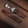 Vintage Skórzany Pasek do Zegarka Klamra Motylkowa Szycie Pasek ze Skóry Bydlęcej do Opaski Omega 18/19/20/21/22/24mm Bransoleta do Seiko
