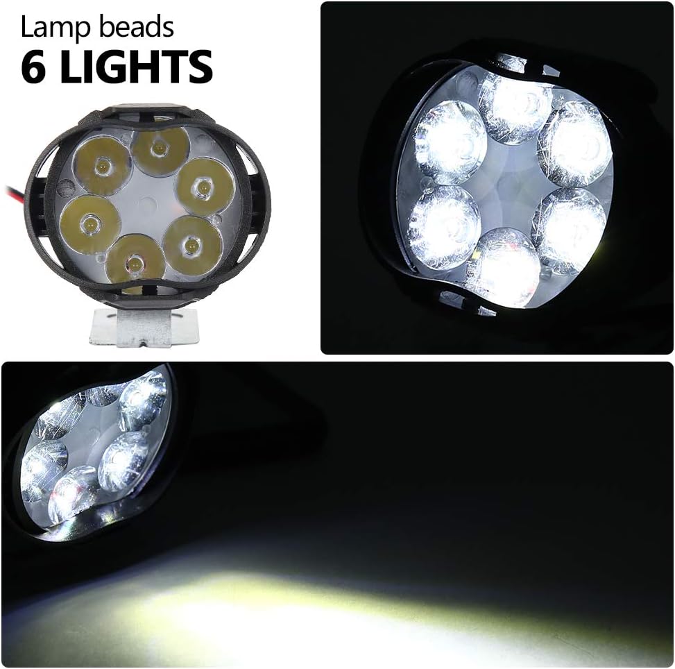Durable And Waterproof LED Spotlight For Motorcycles 6LED Motorcycle Headlight Motorcycle Auxiliary