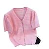 Spicy Girl Style Summer Knit Short-Sleeve Women's T-Shirt