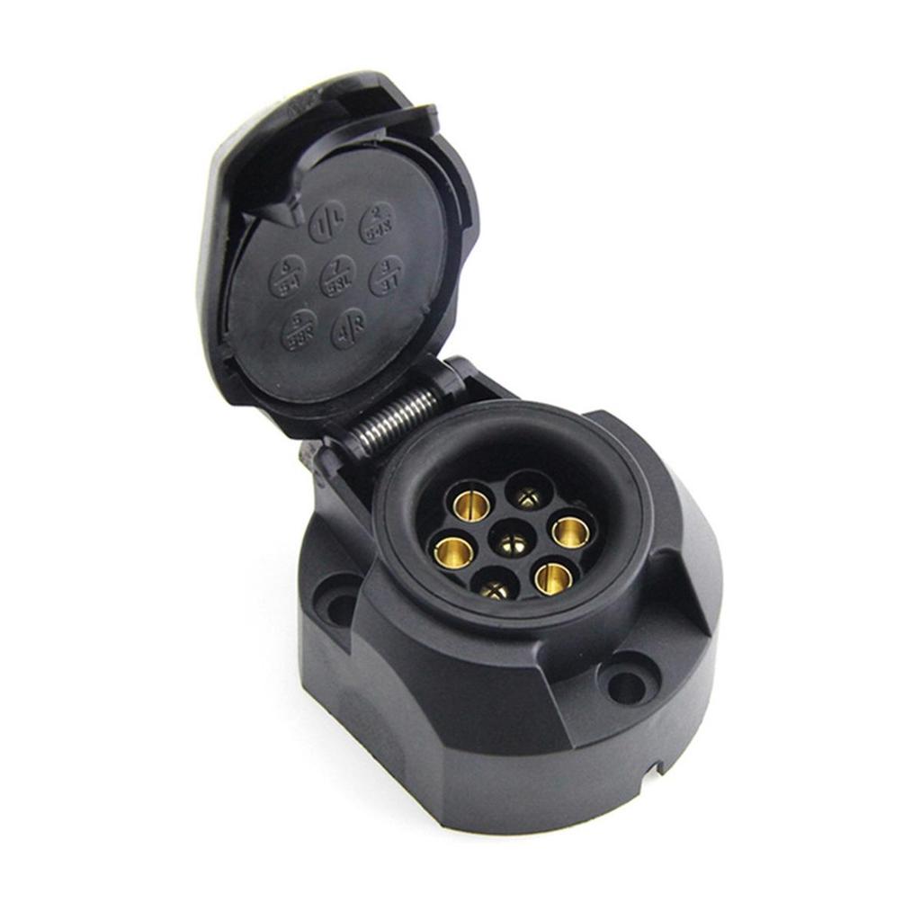 European 7-Pin 12V Trailer Plug & Socket Adapter for Car Modification