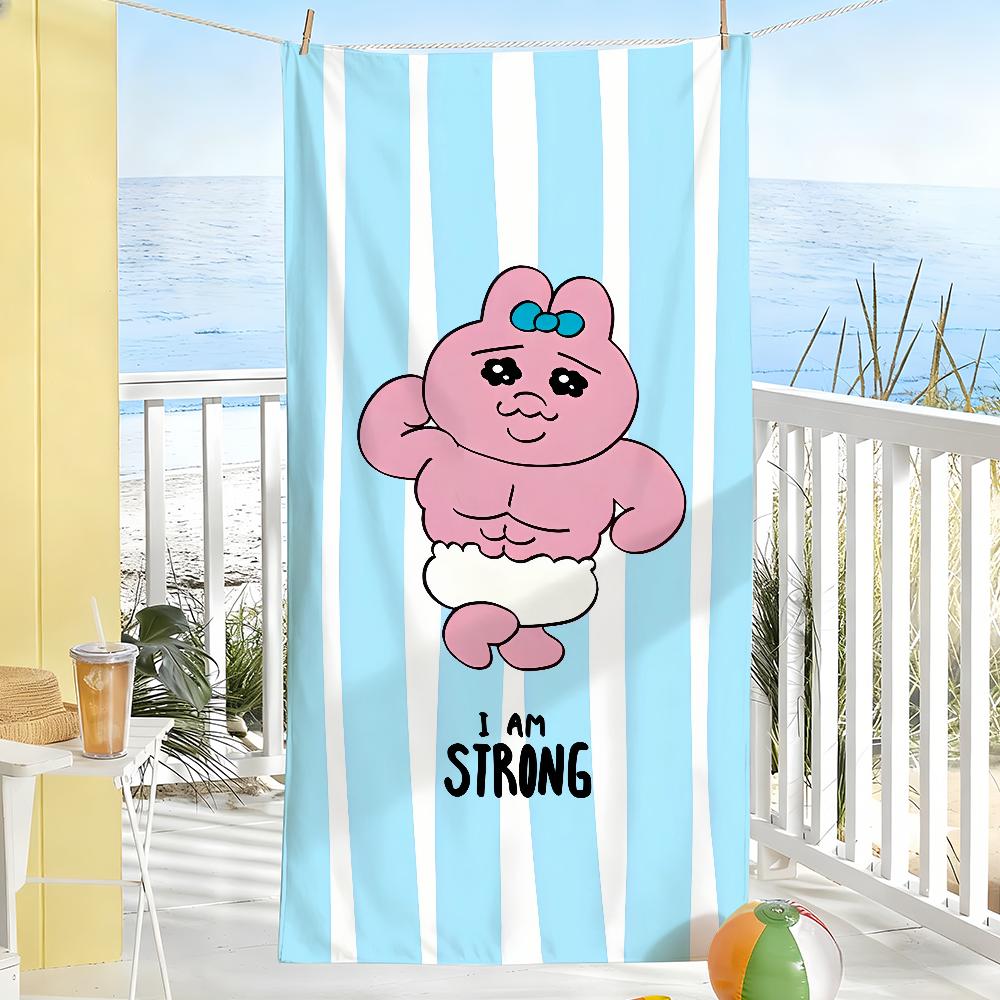 Cute O-Opanchu Fashion U-Usagi Towel Soft Pool Gift For Travel Gym Shower Camping Quick Dry Sports Large Beach Towels