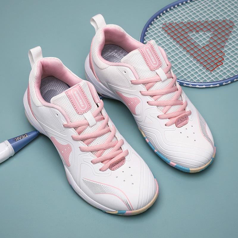 Badminton shoes women's comfortable and wear-resistant couple sports shoes breathable mesh youth and students competition training shoes