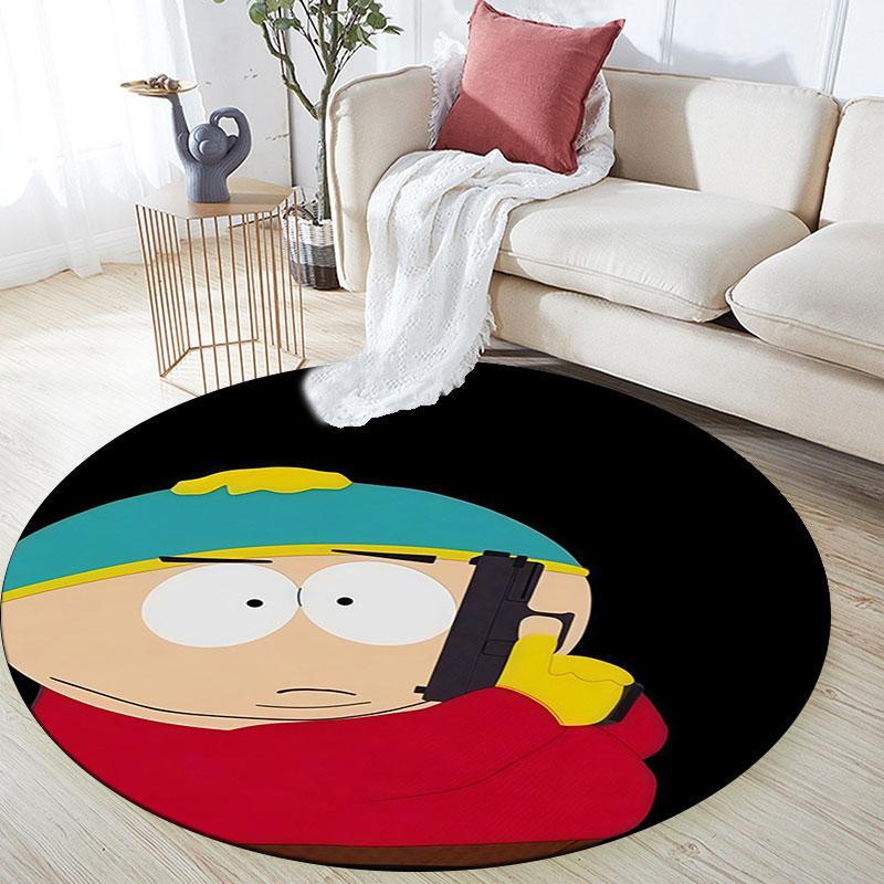 Eric Cartman Pattern Round rug,Carpet Rug for Living Room Bedroom Playroom ,Non-slip Floor Mat,Holiday Gifts and Birthday Gifts.