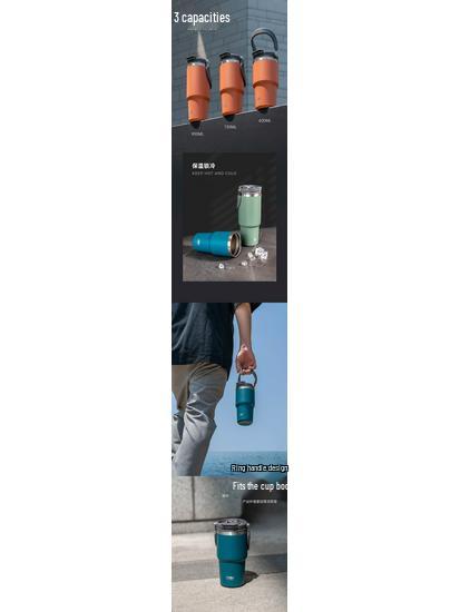 Tyeso Taishuo Stainless Steel Large Capacity Thermos Sports Bottle - Handheld Ice Buster Car-Cup Cold Storage Coffee Kettle