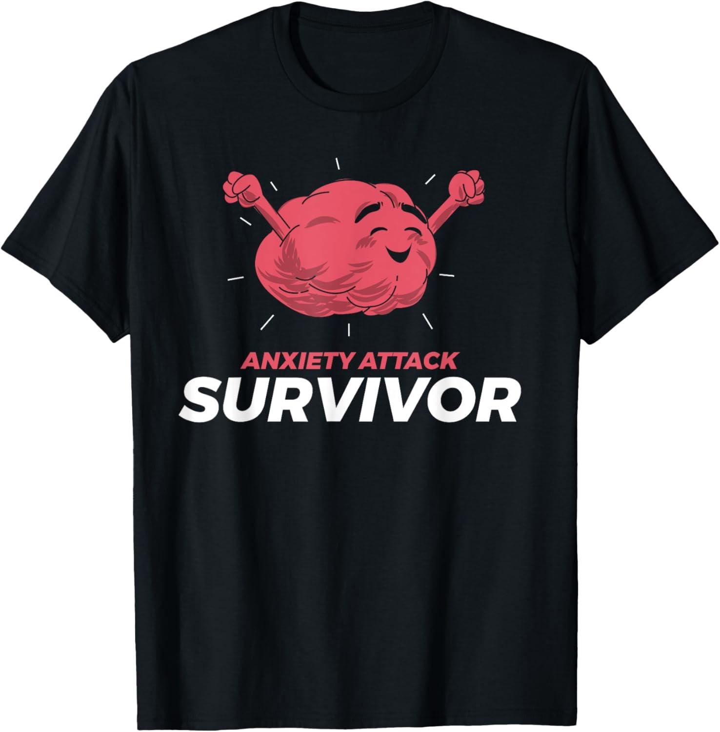 Funny Anxiety Attack Sarcastic Stress Mental Health Trigger T-Shirt S разноцветный