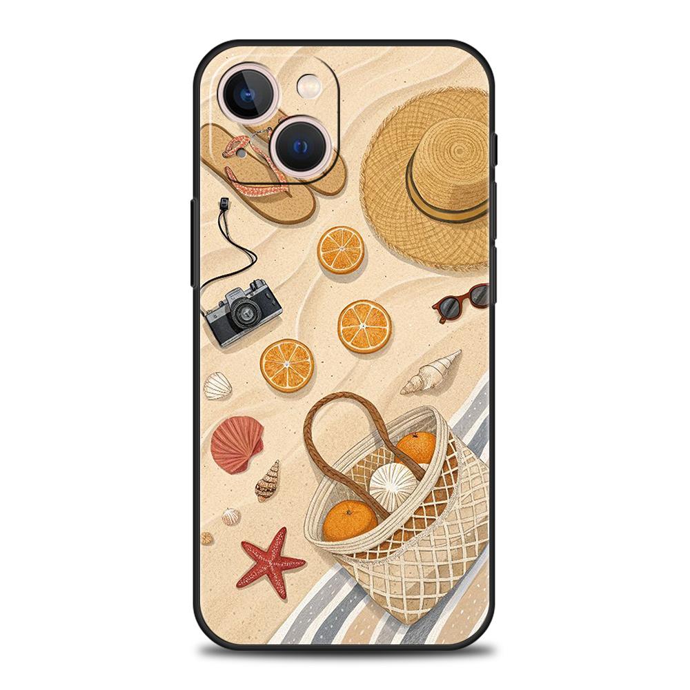 

Phone Case Cover for iPhone 17 16 15 14 13 12 Pro Max 11 Pro Max 17 AIR Plus Shockproof Soft TPU Shell Summer Beach Fundas Capas iPhone 16
