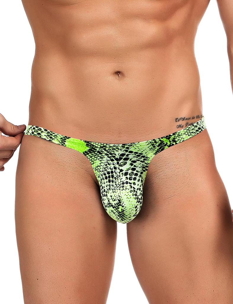 ohyeahlady Bikini Animal Print Plus 3D Boxer Animal Stylish Python Print Size L Men's Briefs, Underwear, Size, Low-Rise Shorts, Sexy, Construction,