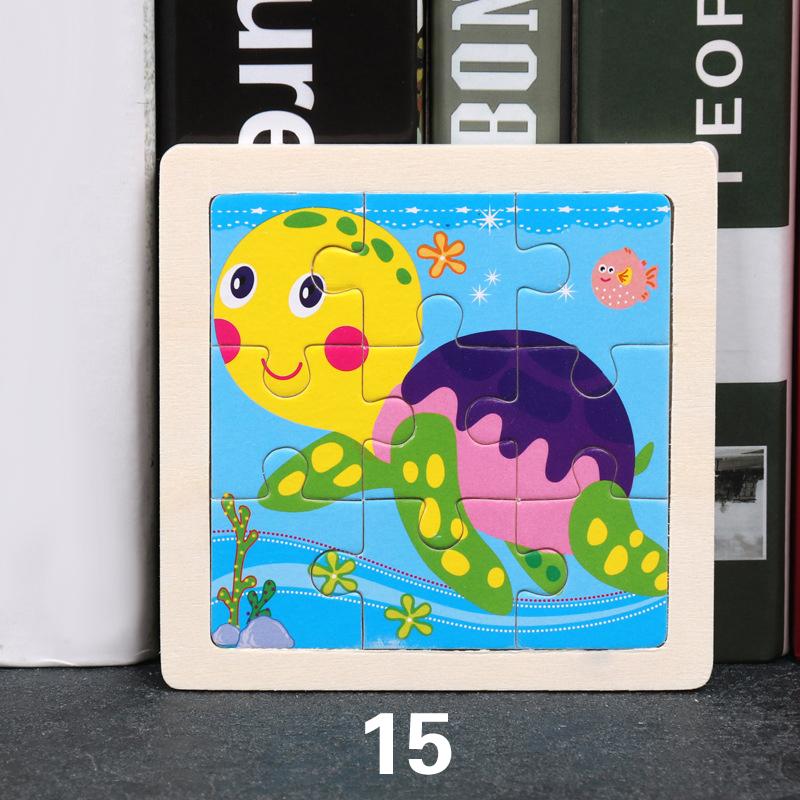 Kids Funny Cartoons Puzzle Toy Jigsaw Wooden Educational Study
