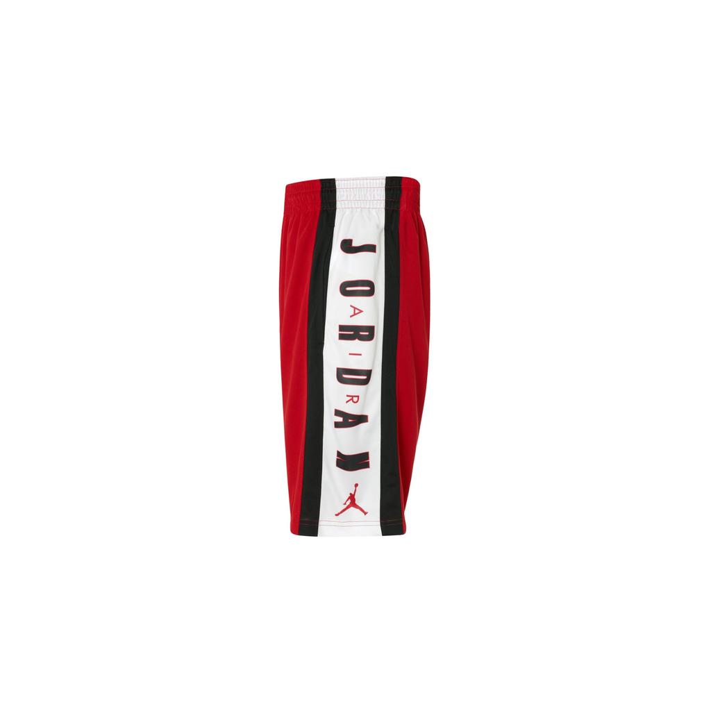 Jordan Short de basket-ball à cordon de serrage avec imprimé de lettres color block pour hommes Rouge 924567-688