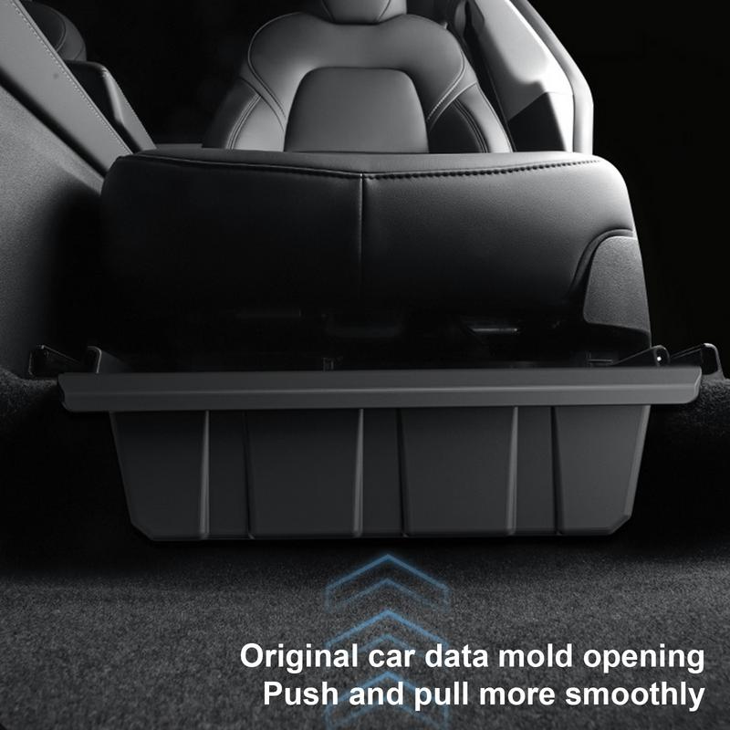 Boîte de Rangement Sous Siège de Voiture 2 Pièces Organiseurs de Siège de Voiture Plateau Sous-Siège Pour Tesla ModelY Boîte de Rangement à Tiroir Accessoires de Voiture