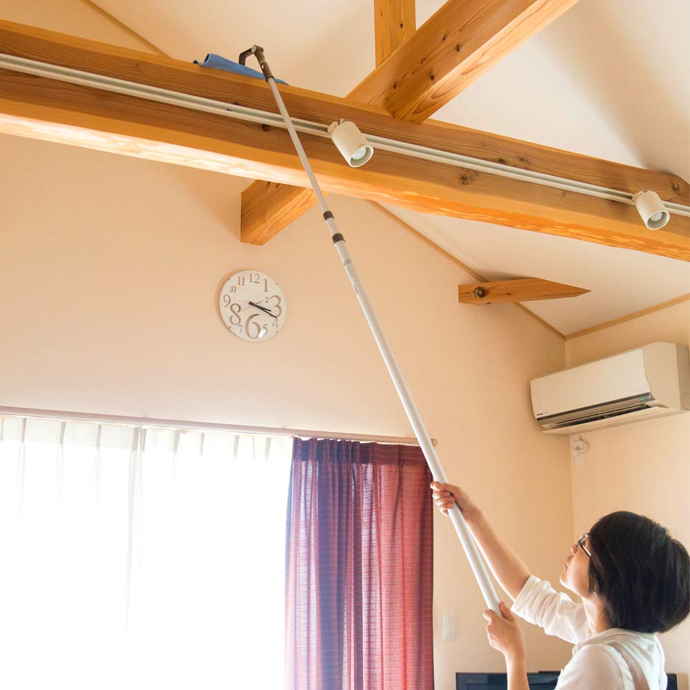 Azuma Kogyo Aluminum Telescopic Handle Set Telescopic Handle 1 Handle Only Lightweight and Aluminum Handle Up To Can Reach Up To the Second Floor