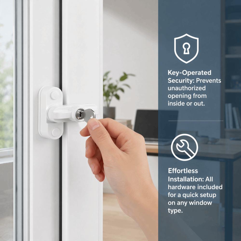 Proof Window Sash Lock Zinc alloy Anti Theft Window Lock Secure Window Lock Office