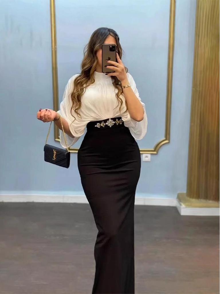 2024 Autumn European & American French-Style Evening Long Dress