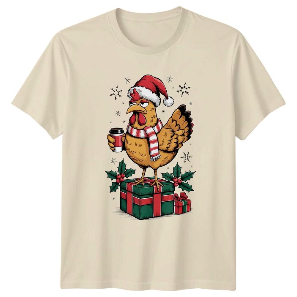 Christmas Chicken Coffee Holiday Unisexs TShirt Unisexs Graphic Tee