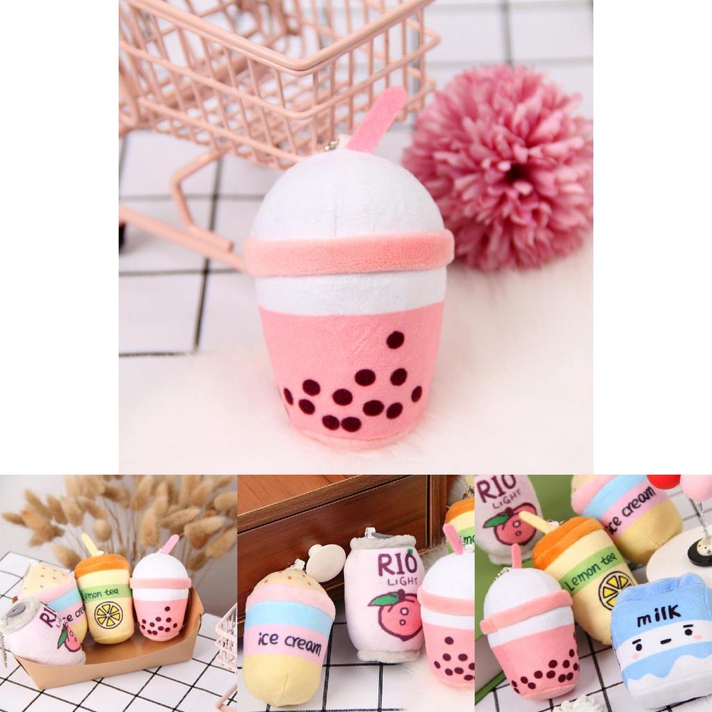 Entzückendes rosa Zitronentee-Stofftier mit weicher PP-Baumwollfüllung für Schlüsselanhänger und Rucksäcke