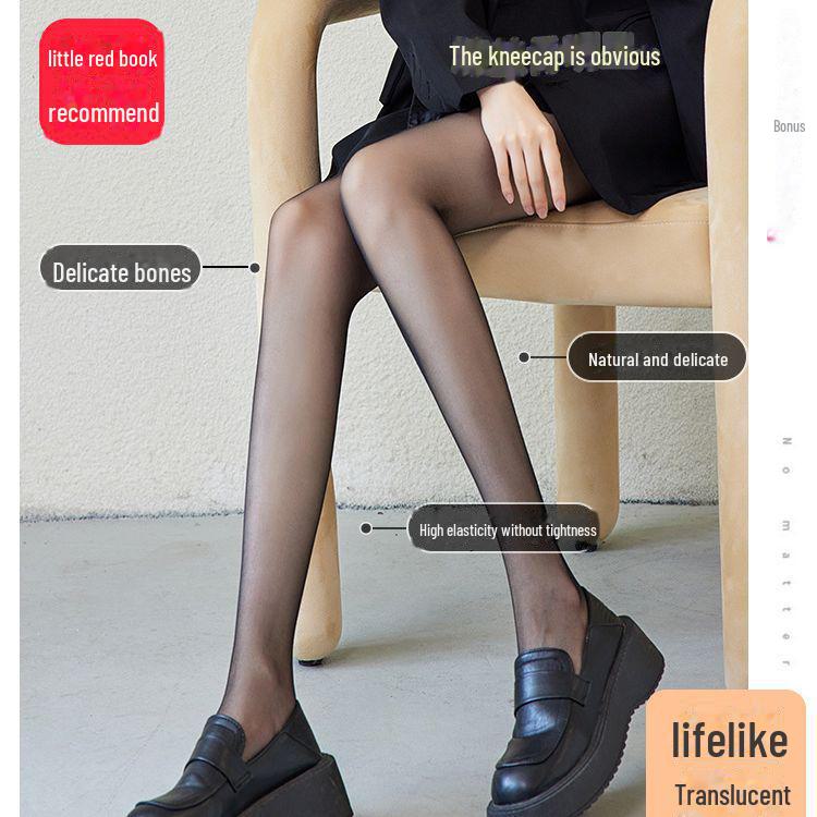 Black Silk Ultra-Thin Anti-Snag Pantyhose for Women