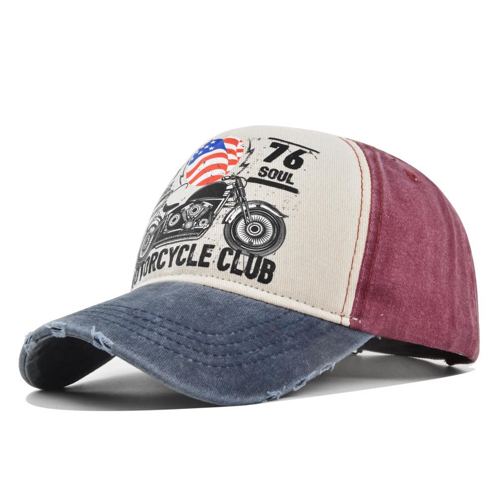Freedom Outdoors Men's Motorcycle Baseball Vintage Duckbill Cap - Washed & Distressed Sun Visor - Cotton Cm