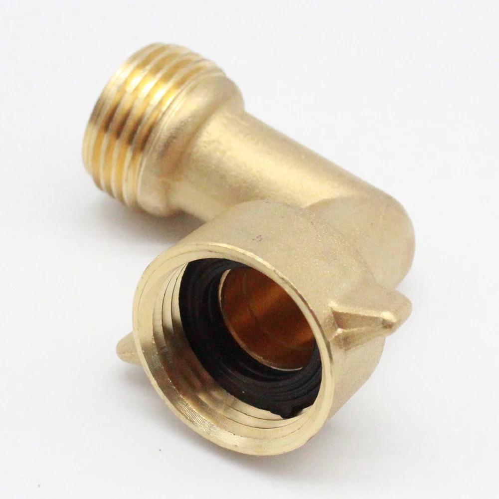 2PCS 90 Degree Elbow Connection Brass Corner Joints 3/4 Water Pipe Fitting Connection Garden Hose Connection Adapter