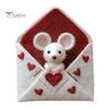 Wool Art Doll Handmade Felt Mouse Plush Toy Cute Animal Ornament Collectible Soft Charming Home Decor Unique Gift for Collectors Warm Textured