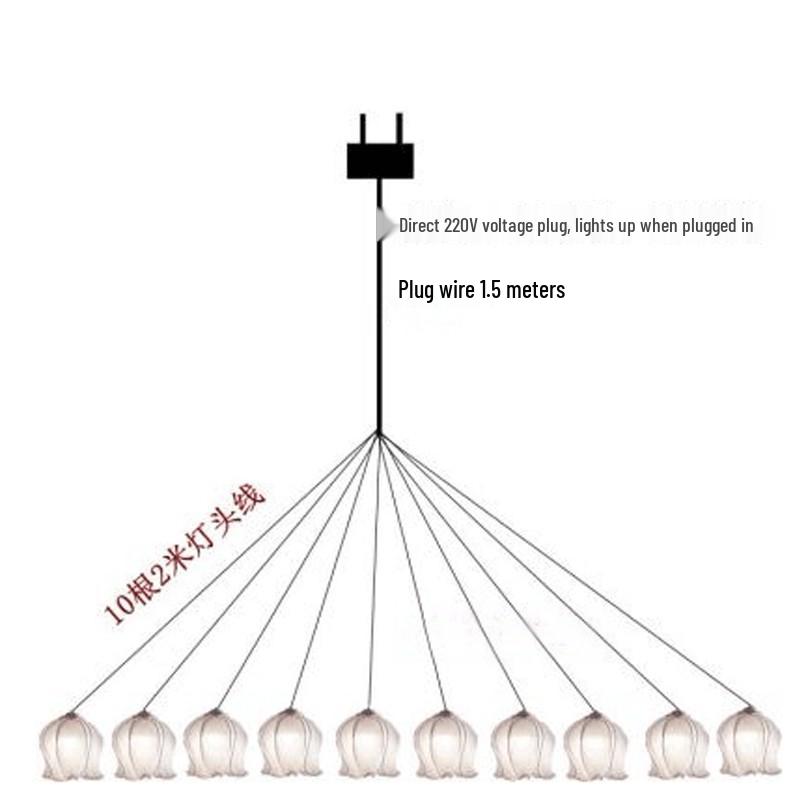 Lily of the Valley Chandelier: 5 or 10 Head Wedding & Mall Ceiling Decoration