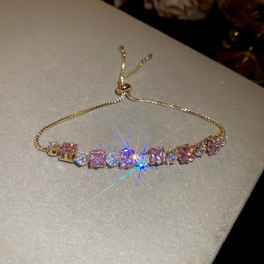 European and American Exquisite Zircon Love Bracelet Light Luxury High-end Temperament Versatile Niche Bracelet Fashion Personalized Jewelry Women