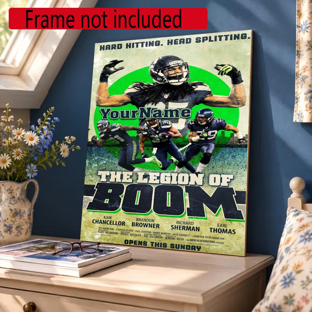 Seattle Seahawks Customize Your Name Diamond Painting Round Diamond Rhinestones Mosaic Diamond Embroidery Wall Paintings Rhinestones Gift Frameless