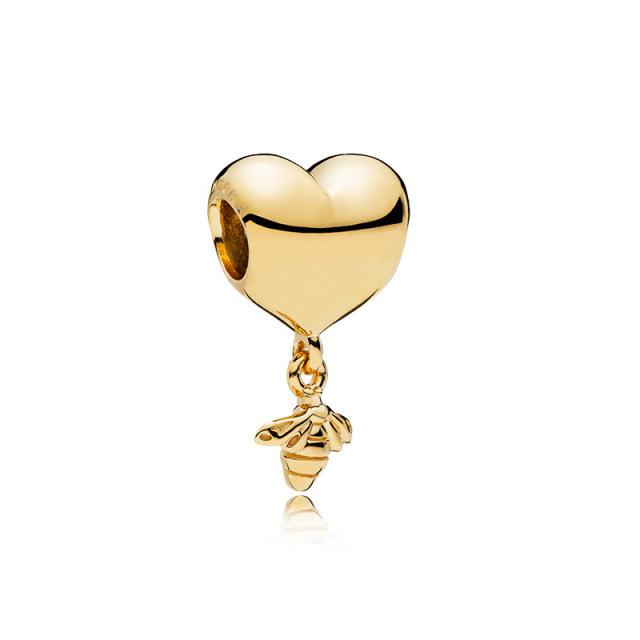 New Fashion Charm Original Little Bee Sun Guitar Beads Suitable for Original Ladies Bracelet Jewelry Gift