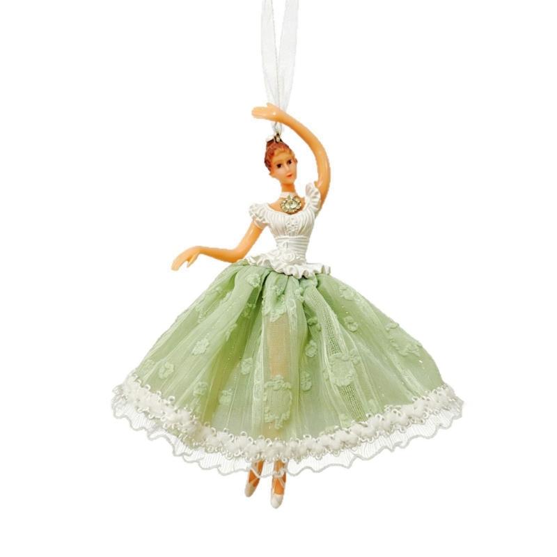 Fascinating Ballet Dancer Ornament Feature Detailed Tulle Skirt And Durable Plastic Construction Artistic Christmas Accessories
