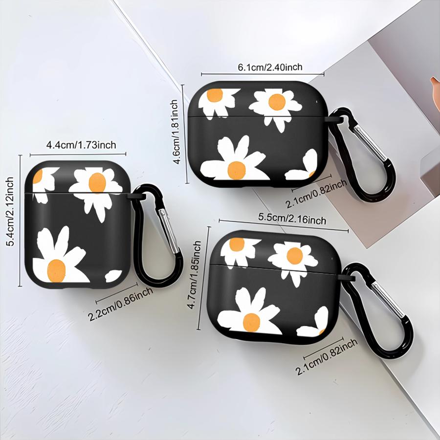 Earphone Cases Cover Case For Airpods Pro2 2 1 Pro3 Pro 4 3 Chrysanthemum Flower