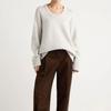 Europe, America, Autumn and Winter New Loose Round Neck Long-sleeved Sweater Casual Thick Thermal Pullover Knitted Sweater Top Women