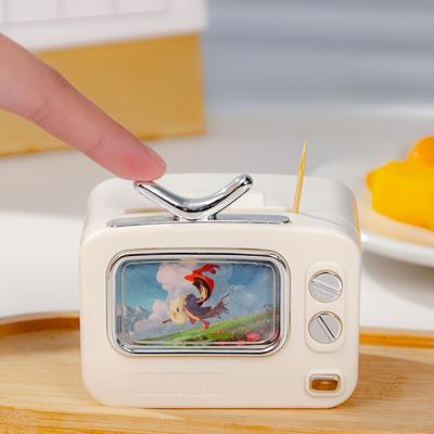 Automatic Press-Type Toothpick Holder Dispenser Cute Elegant Household Container Creative Portable Storage Case for Kitchen Car Travel