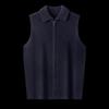 Hengyuanxiang Men's 100% Wool Thickened Sleeveless Vest Cardigan