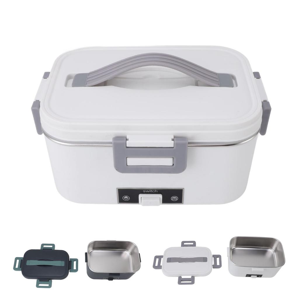 Cutie de prânz electrică 1,8 L, încălzire cu circulație la 360 de grade, liner SUS304, sigură pentru mașina de spălat vase, prânz portabil W