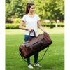 Newly Handmade Vintage Genuine Goat Leather Travel Duffel Luggage Cross Body Bag