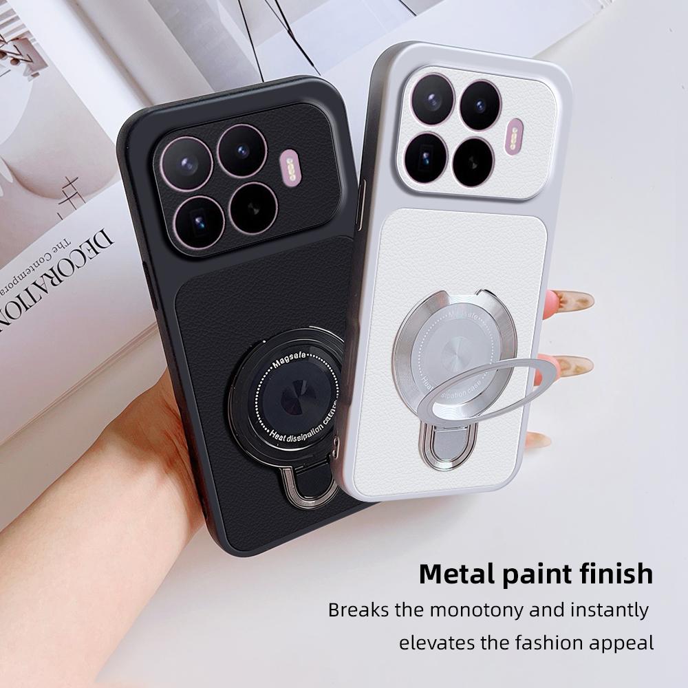 For Xiaomi 17T Pro Case Xiaomi 17T Cover Xiaomi 17 Max Xiaomi 17 leather Case Magnetic Bracket Magsafe Holder Stand Cover