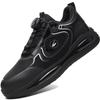 Waterproof Upper Men Safety Shoes Rotated Button Steel Toe Sneakers Anti-stab Anti-smash Work Shoes Man Work Safety Boots Light