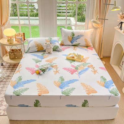 1pc 100% Cotton Bed Fitted Sheet Printed Bedsheet Skin-friendly Bed Cover Sabanas Para Cama Elastic Bed Linen (No Pillowcase)