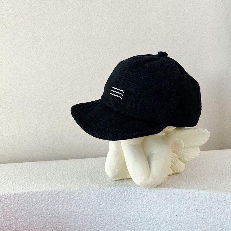 Korean Baby Baseball Cap Adjustable Soft Brim Sun Hat for Toddler Boy Girl Summer Kids Solid Color Peaekd Caps