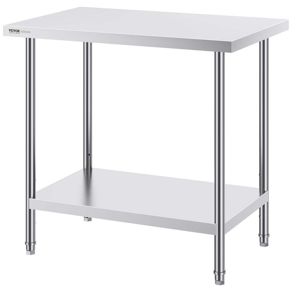 Stainless Steel Work Prep Table Commercial Worktable Food Prep 24x36x34in