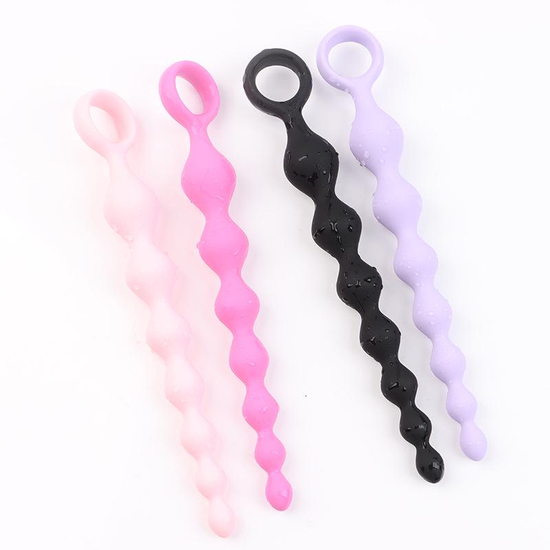 Colorful Anal Beads Tail Plug - Adult SM Toys for Anus Development