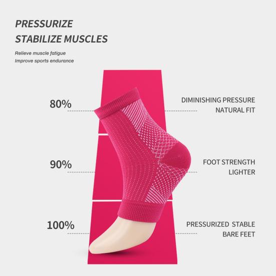 1 Paar Fersensporn Socken Achillessehnenentzündung Linderung Sportliche Fuß Knöchel Bandage Socken Rutschfest Feuchtigkeitstransportierend Herren Damen Zehenlos Knöchel Kompressionsmanschetten