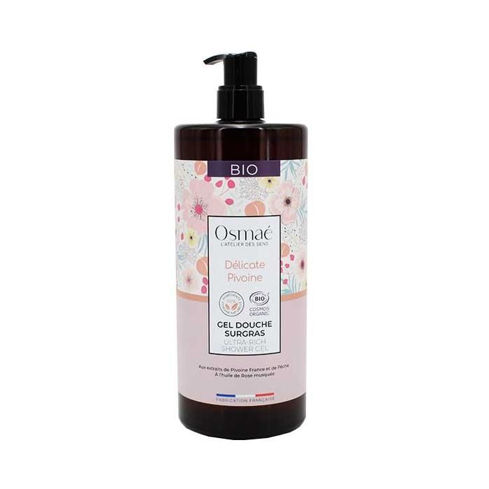 Osmaé Gel Douche Surgras Délicate Pivoine Bio 1L
