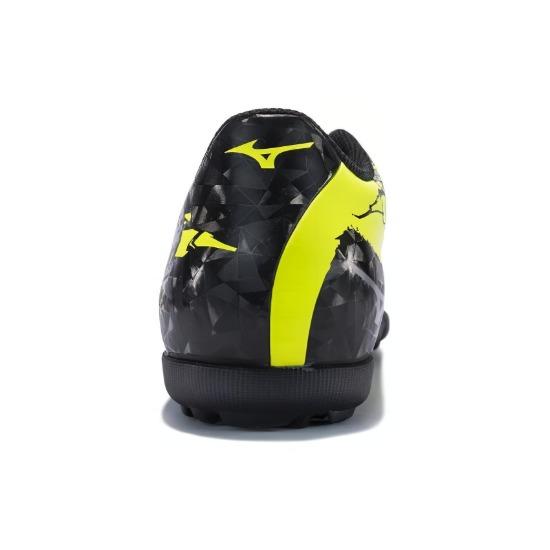 Mizuno Artificial Turf IC/IN Shock Absorbing Durable Soccer Shoes Men Sneaker Black Yellow P1GD189005