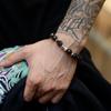 Premium Natural Stone Braided Power Stone Nuumite Ancient 10mm Amulet [AWNL] Men's Bracelet, Black, Stone, Beads, Drawstring,