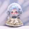 17CM Doll Clothes: Guangzhiyuan Series Plaid Skirt with Bow & Flower for Plush Dolls