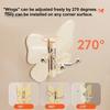 Corner Storage Hooks Rotating Butterfly Adhesive Wall Hooks, 3-Prong No-Drill Swivel Hangers, with Flexible Adjustable Angle Space-Saving Hook,