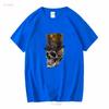 Steampunk Skull Unisexs Cotton T Shirt Top Long Or Short Sleeves Vintage Washed Versatile Top For Everyday Wear Stylish